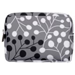 Abstract Nature Black White Make Up Pouch (Medium)