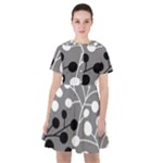 Abstract Nature Black White Sailor Dress