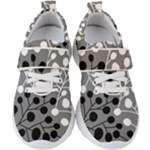 Abstract Nature Black White Kids  Velcro Strap Shoes