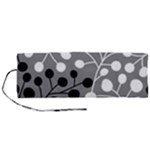 Abstract Nature Black White Roll Up Canvas Pencil Holder (M)