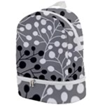 Abstract Nature Black White Zip Bottom Backpack
