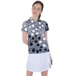 Abstract Nature Black White Women s Polo T-Shirt