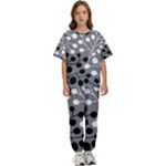 Abstract Nature Black White Kids  T-Shirt and Pants Sports Set