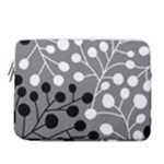 Abstract Nature Black White 15  Vertical Laptop Sleeve Case With Pocket