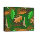 Leaves Foliage Pattern Oak Autumn Deluxe Canvas 14  x 11  (Stretched)