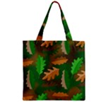 Leaves Foliage Pattern Oak Autumn Zipper Grocery Tote Bag