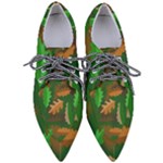 Leaves Foliage Pattern Oak Autumn Pointed Oxford Shoes