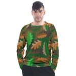 Leaves Foliage Pattern Oak Autumn Men s Long Sleeve Raglan T-Shirt