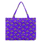 Abstract Background Cross Hashtag Medium Tote Bag