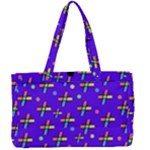 Abstract Background Cross Hashtag Canvas Work Bag