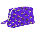 Abstract Background Cross Hashtag Wristlet Pouch Bag (Large)
