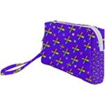 Abstract Background Cross Hashtag Wristlet Pouch Bag (Small)