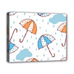 Rain Umbrella Pattern Water Canvas 10  x 8  (Stretched)