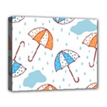 Rain Umbrella Pattern Water Deluxe Canvas 20  x 16  (Stretched)