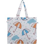 Rain Umbrella Pattern Water Canvas Travel Bag