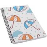 Rain Umbrella Pattern Water 5.5  x 8.5  Notebook
