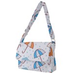 Rain Umbrella Pattern Water Full Print Messenger Bag (L)