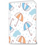 Rain Umbrella Pattern Water 8  x 10  Softcover Notebook