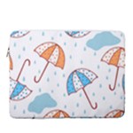 Rain Umbrella Pattern Water 16  Vertical Laptop Sleeve Case With Pocket