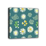 Drawing Flowers Meadow White Mini Canvas 4  x 4  (Stretched)