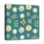 Drawing Flowers Meadow White Mini Canvas 8  x 8  (Stretched)