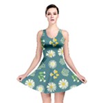 Drawing Flowers Meadow White Reversible Skater Dress