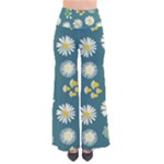 Drawing Flowers Meadow White So Vintage Palazzo Pants