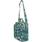 Drawing Flowers Meadow White Crossbody Day Bag