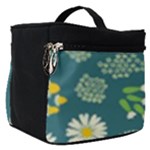 Drawing Flowers Meadow White Make Up Travel Bag (Small)