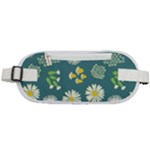 Drawing Flowers Meadow White Rounded Waist Pouch