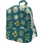 Drawing Flowers Meadow White Zip Up Backpack