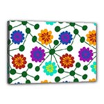 Bloom Plant Flowering Pattern Canvas 18  x 12  (Stretched)
