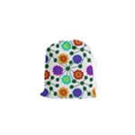 Bloom Plant Flowering Pattern Drawstring Pouch (XS)