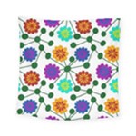 Bloom Plant Flowering Pattern Square Tapestry (Small)