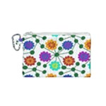 Bloom Plant Flowering Pattern Canvas Cosmetic Bag (Small)