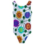 Bloom Plant Flowering Pattern Kids  Cut-Out Back One Piece Swimsuit