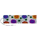 Bloom Plant Flowering Pattern Roll Up Canvas Pencil Holder (L)