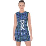 Fish Pike Pond Lake River Animal Lace Up Front Bodycon Dress