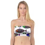 Fish Abstract Colorful Bandeau Top