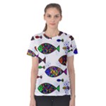 Fish Abstract Colorful Women s Cotton T-Shirt