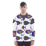 Fish Abstract Colorful Men s Hooded Windbreaker