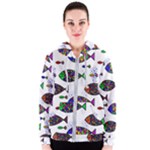 Fish Abstract Colorful Women s Zipper Hoodie