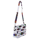 Fish Abstract Colorful Shoulder Bag with Back Zipper