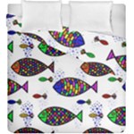 Fish Abstract Colorful Duvet Cover Double Side (King Size)