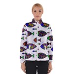 Fish Abstract Colorful Women s Bomber Jacket