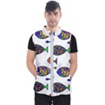 Fish Abstract Colorful Men s Puffer Vest