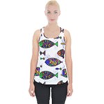 Fish Abstract Colorful Piece Up Tank Top