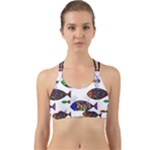 Fish Abstract Colorful Back Web Sports Bra