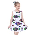 Fish Abstract Colorful Kids  Summer Dress