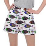 Fish Abstract Colorful Women s Ripstop Shorts